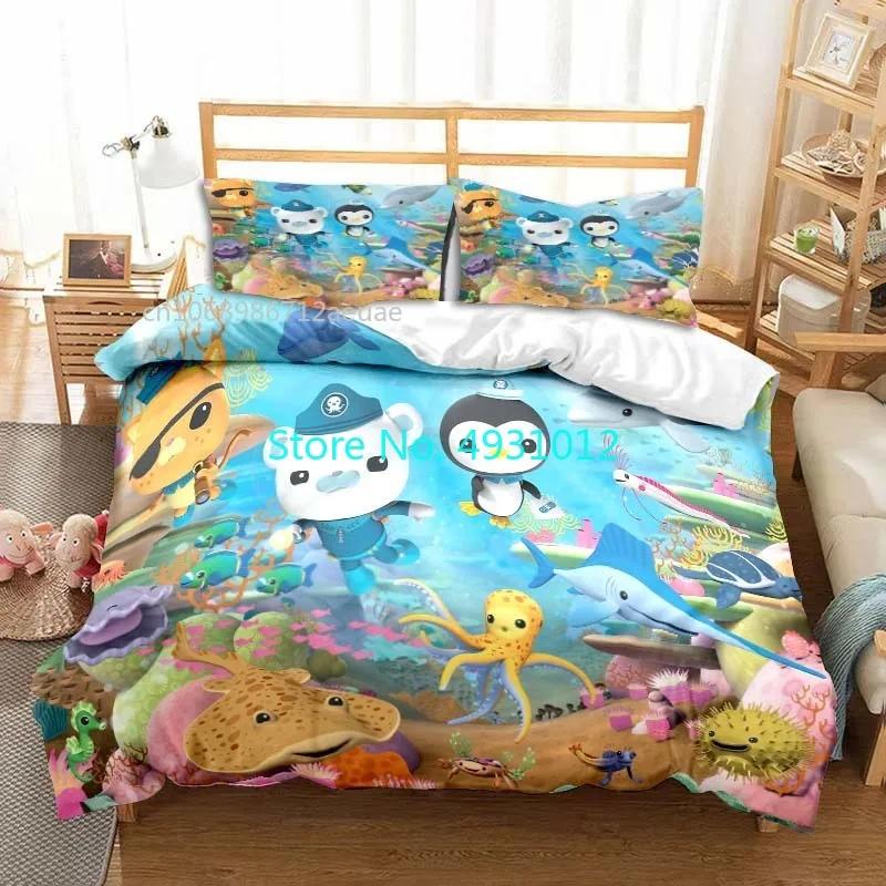 Anime The Octonauts Harajuku Home Decor Child Bedding Set Pillowcase Bedclothes 3D Print Kids Boy Girl Quilt Duvet Cover Gift