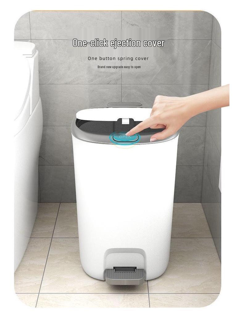 Extra-Large Odor-Proof Foot Pedal Trash Can 2025 - Perfect for Bathroom, Kitchen, Bedroom, or Living Room