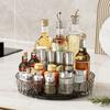 Round Cosmetic Storage Rotating Tray Turntable Desktop Storage Tray  Living Room
