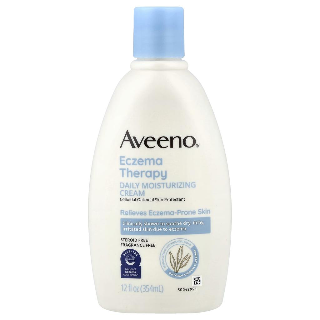 Aveeno Eczema Therapy Daily Moisturizing Cream, Fragrance Free, 354 Ml (12 Fl Oz)