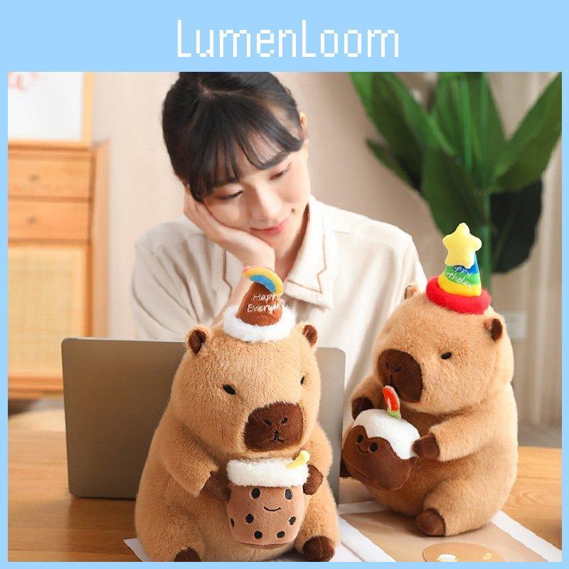 Adorable Capybara Plush Toy With Cartoon Flower Design For Cozy Home Decor