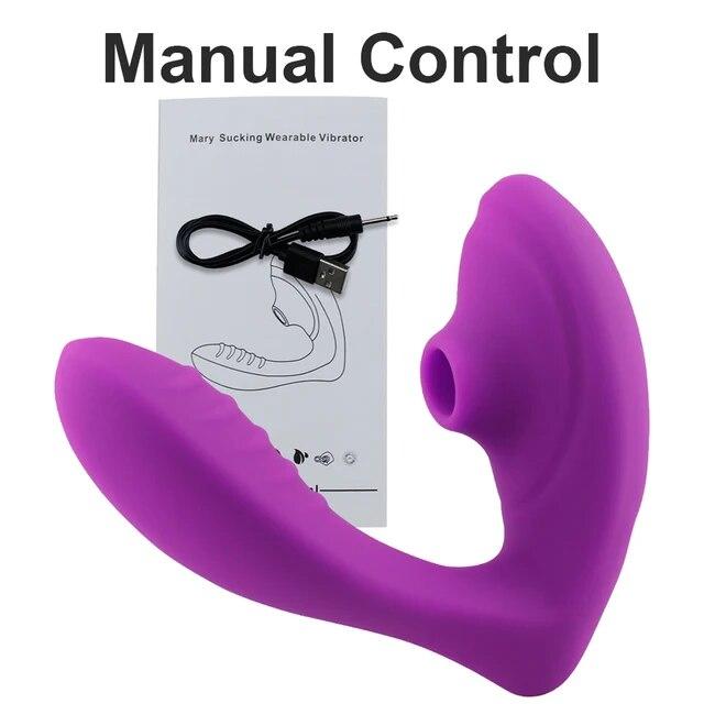 Vagina G Spot Sucker Vibrator Oral Sex Suction Clitoris Nipple Stimulation Wearable Female Masturbation Erotic Sex Toy for Women