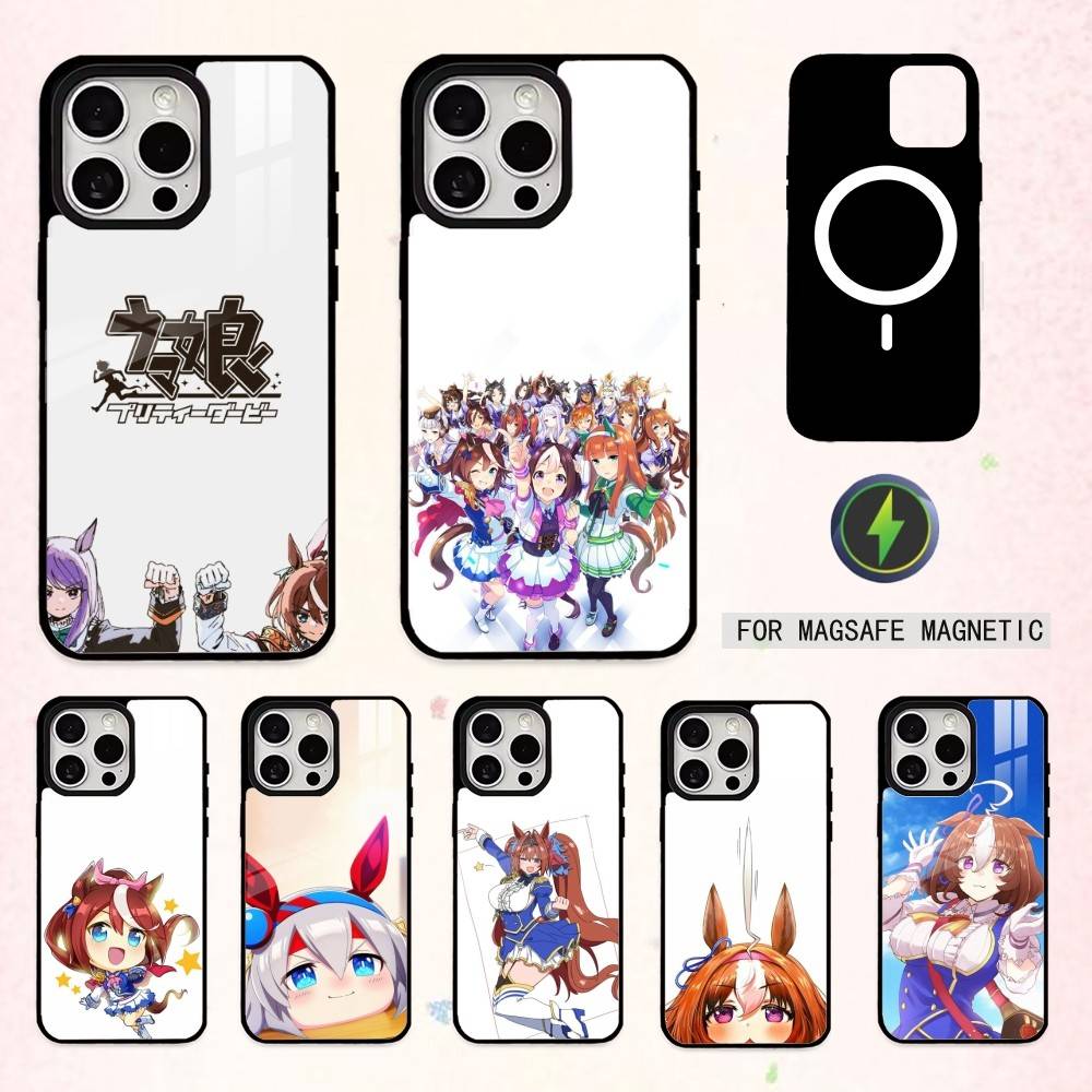 Uma Musume Pretty Derby Phone Case For iPhone17,16,15,14,13,12,11 Plus,Pro Max Magnetic For Magsafe Wireless Charging