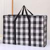 Grid Quilt Clothes Storage Bag Large Capacity Luggage Packing Bag Portable Moving Package Bag  Home