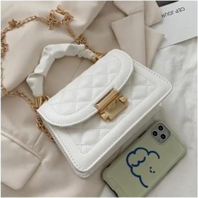 Women PU Leather Shoulder Bag - 2025 Fashion Chain Rhomboid Messenger Crossbody Handbag