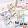 4 Colors/Box Kawaii Glitter Highlighter Pen Pastel Fine Pastel Highlighter Marker Scrapbook Painted Stationery School Supplies