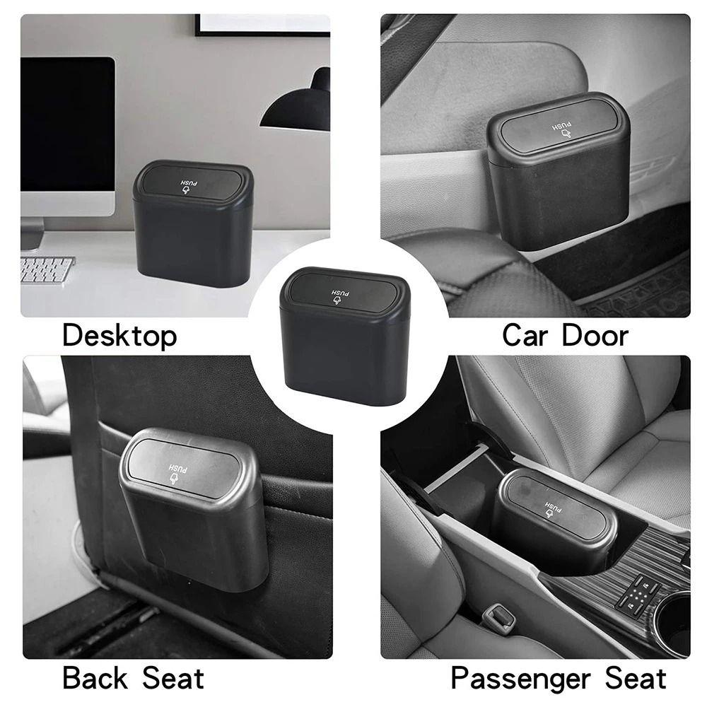 Waterproof Vehicle Dust Case Leak Resistant Auto Rubbish Can Car Trash Bin Pressing Type