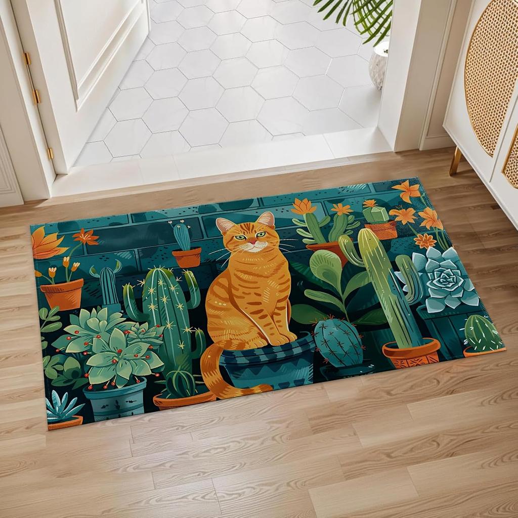 Animal Print Carpet Anti Slip Home Decoration Living Room Bedroom Door Entrance Washable Floor Mat Creative Abstract Pattern