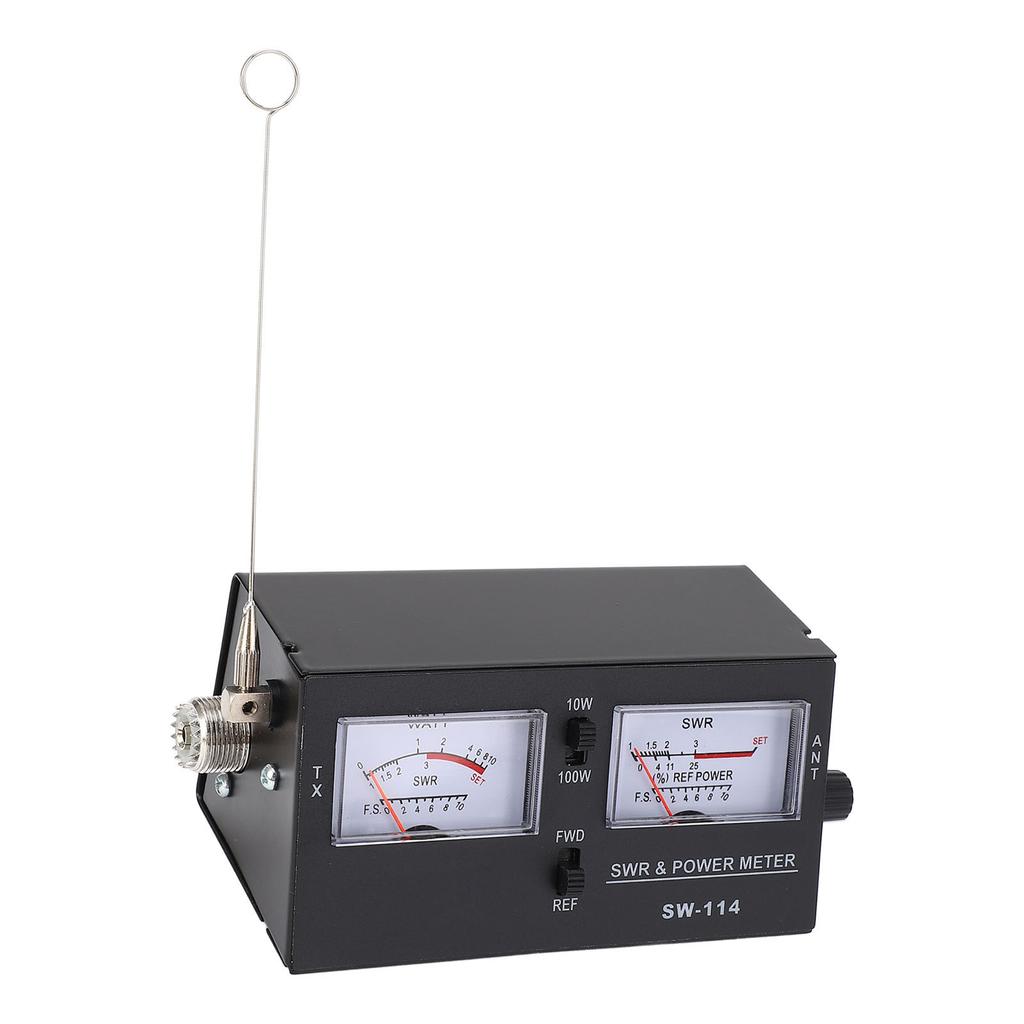 SWR and Power Meter 0‑10W 0‑100W 3 Functions SWR RF Field Strength Tester with S0239 Connector