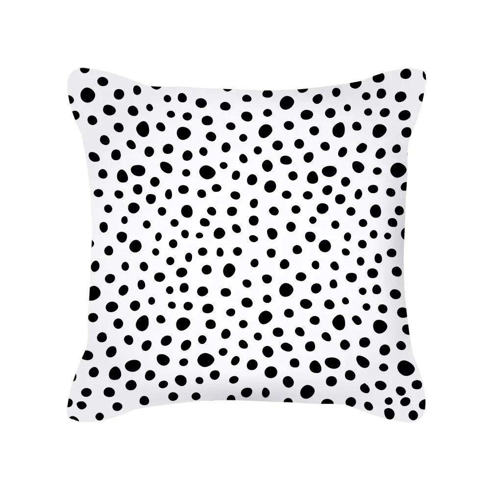 Kissenbezug schwarz und weiß, Kissenbezug mit geometrischem Druck, Moderner und schlichter Stil, Heimdekoration, für Sofa