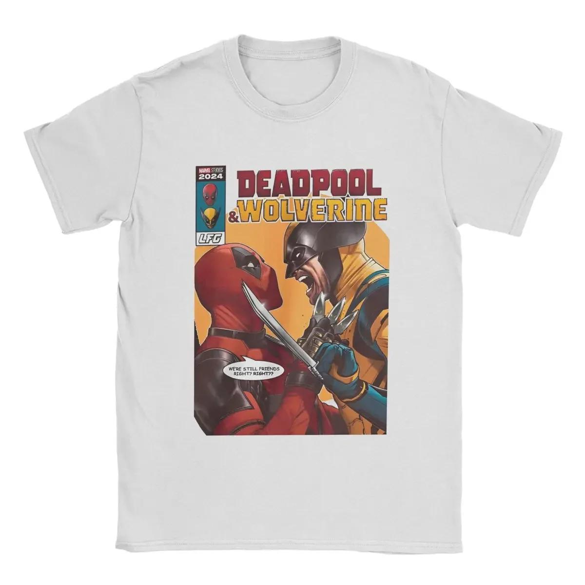 

Deadpool & Wolverine Together T Shirts for Men Cotton Awesome T-Shirts Friendship Tee Shirt Short Sleeve Tops Plus #Color(2) XXXXXL