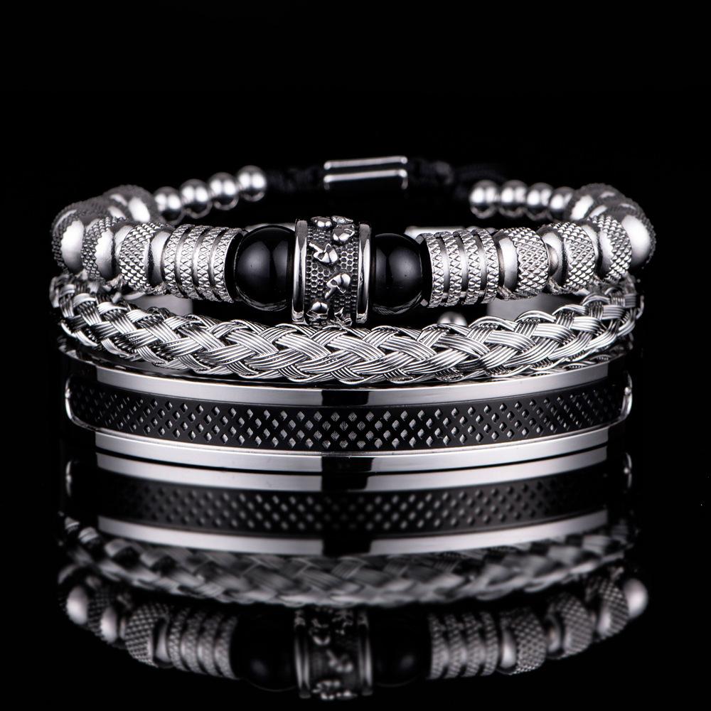 2026 European and American Popular Jewelry, Bead Blue Tiger Eye Bracelet Set Twist Bracelet 20CM
