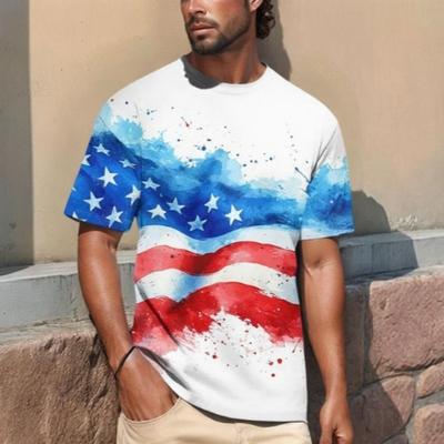 Summer Men's Popular T-shirt Printed Round Neck Short Sleeve T-shirt