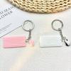 Creative Mini Keyboard Mouse Keychain Cute Simulation Key Ring Pendant School Bag Pendant Keychain Accessory Gift