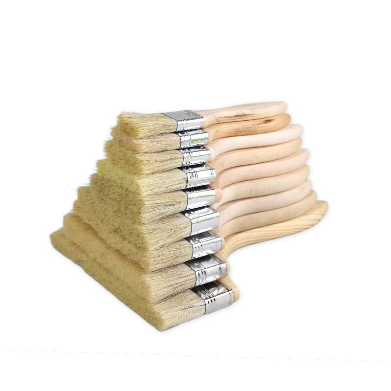 Sada hnědých štětců s dlouhými štětinami - Velikosti 1" až 8" pro zaprašování a malování