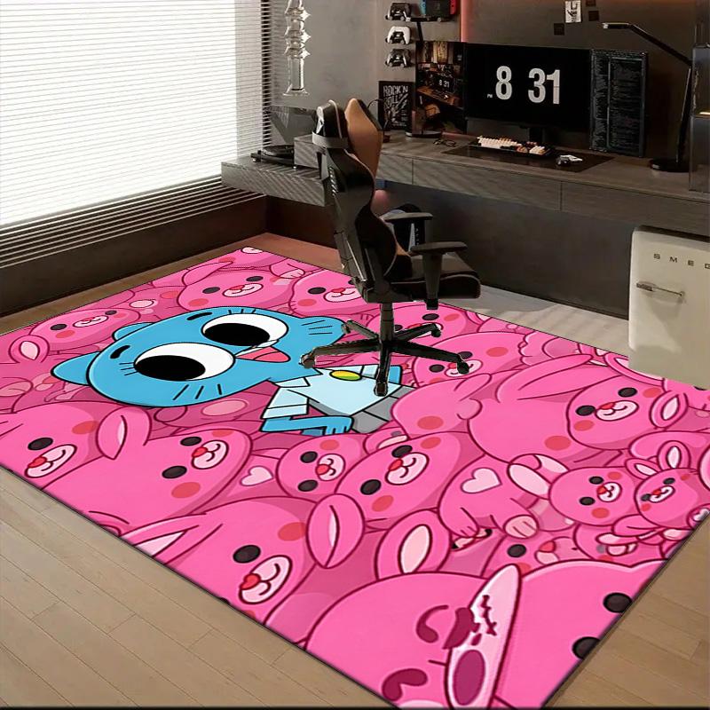 Gum's Colorful Friends Floor Mat for Living Room, Game Rooms, Office, Bedroom, Office Floor Mat Playful Design, Christmas fan gifts