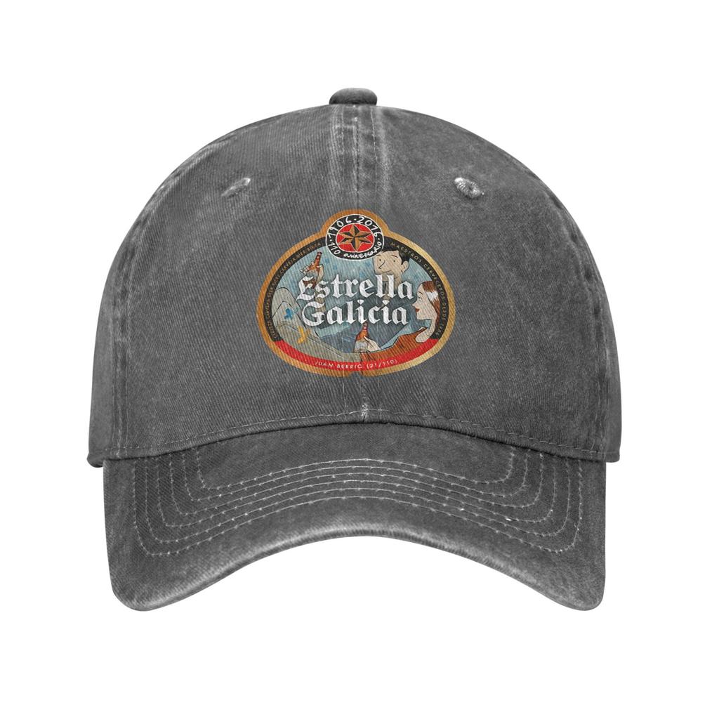 Cappellino da Baseball Casual Estrella Galicia per Adulti Unisex Estivo Tennis Skate Trucker Cappellino Fitted Retro Regolabile Cappellini da Baseball