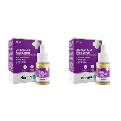 The Derma Co 2% Kojic Acid Face Serum with 1% Arbutin & Niacinamide for Dark Spots And Pigmentation - 10 Ml (Pack of 2)