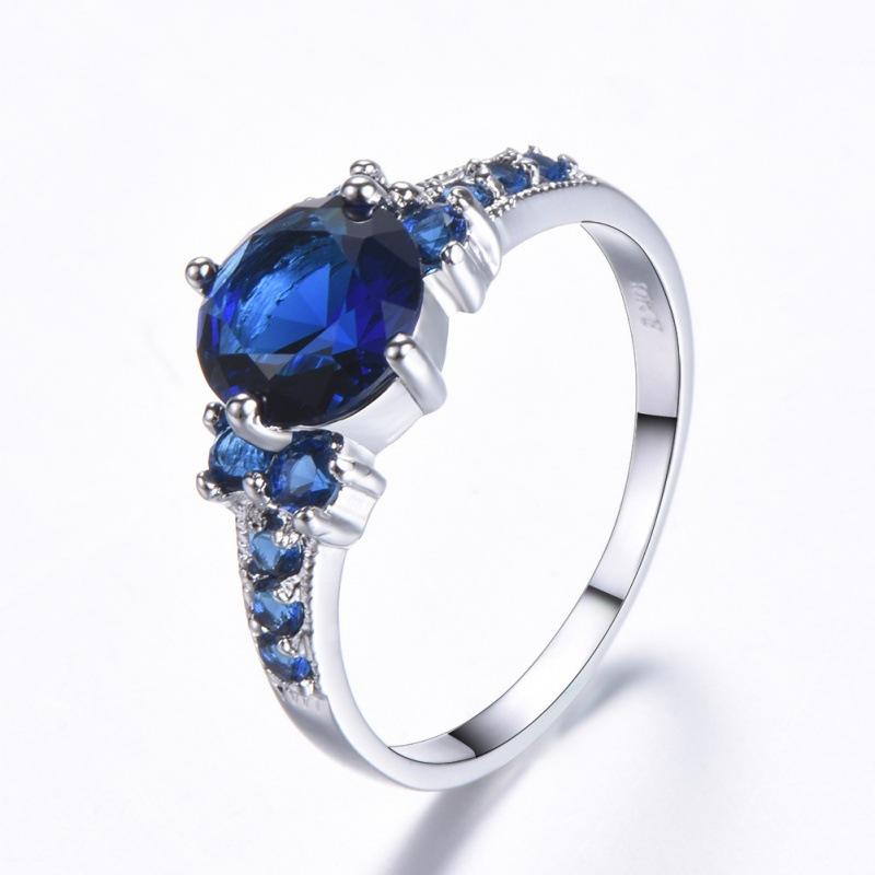 

Green Empty Ring Retro Women s Japan and Korea Purple Zircon Ring Diamond Ring Accessories Creative Jewelry Women s no. 10 королівський синій колір