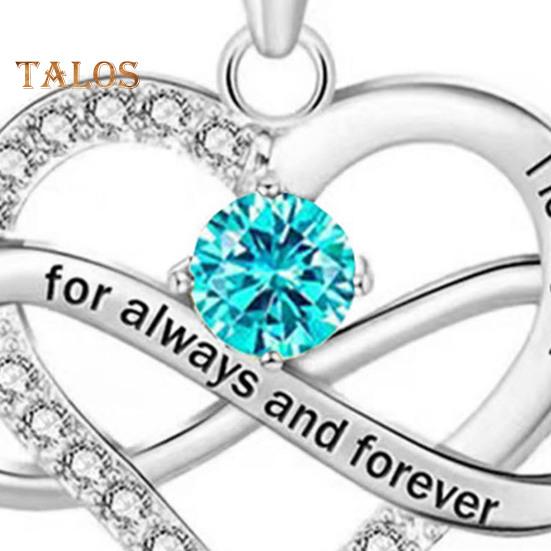 Heart Necklace for Women Romantic I Love You Forever Cubic Zirconia Heart Pendant Necklace for Valentine's Day Anniversary Gift