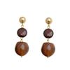 "Retro Maillard Tassel Earrings: Stylish Coffee-Hued Design for Women, Perfect for Autumn and Winter"