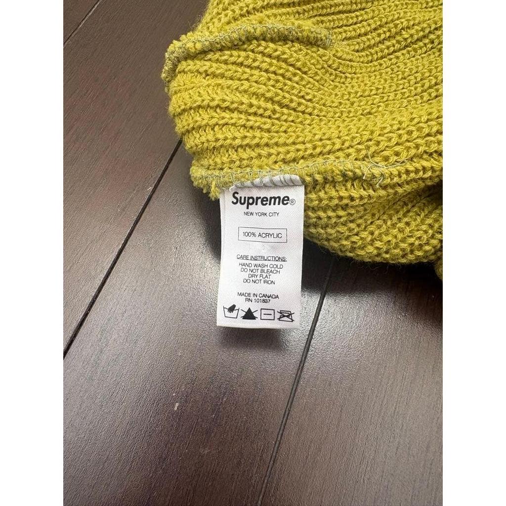 Used Supreme Knit Hat Beanie Lime Green