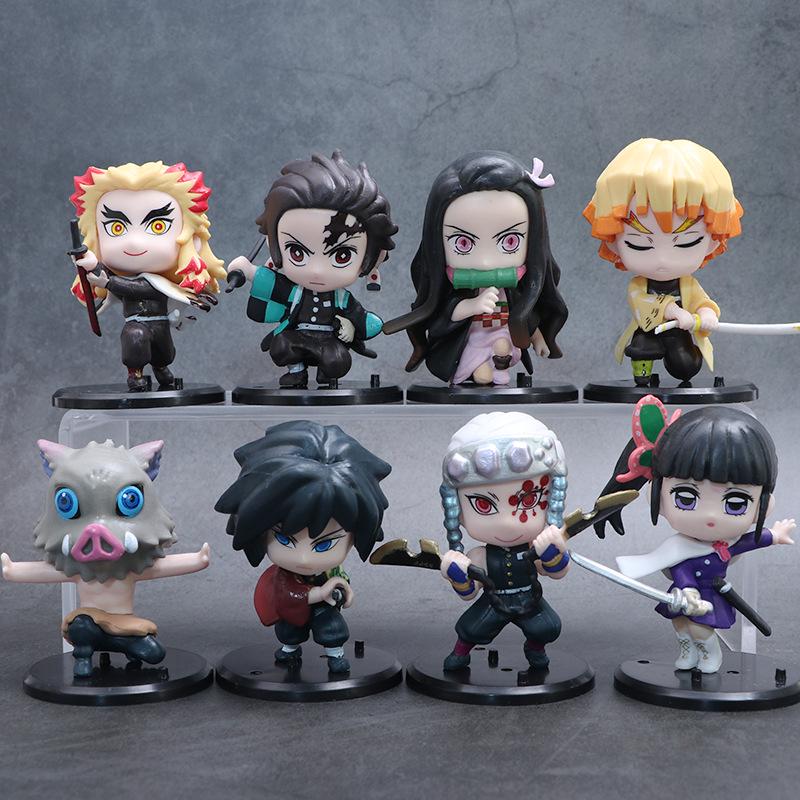 Q-Version Demon Slayer Geburtsblumen Figuren: Tanjiro & Nezuko Anime-Modelle