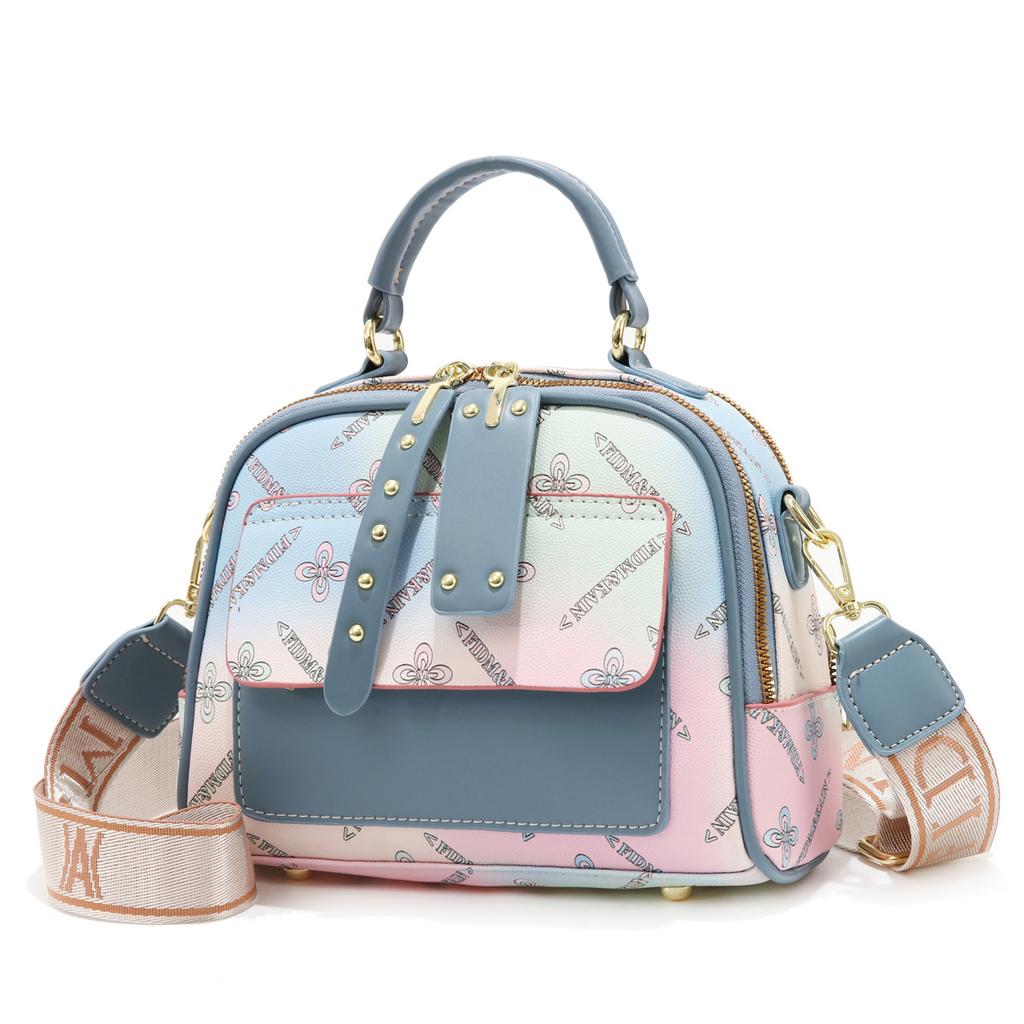 Casual Women's Handbag New Fashion Women's Bag Large Capacity Shoulder Oblique Span Bag Trendy Flower Small Square Bag