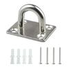 Marine Grade Stainless Steel Mounting Eye Plates Corrosion Resistant Wall Deck Hardware for Sails Tarps Gym Bags