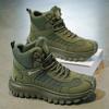 2026 New men's hiking boots, high top combat training boots, anti slip snow boots, field desert boots, outdoor cycling shoes