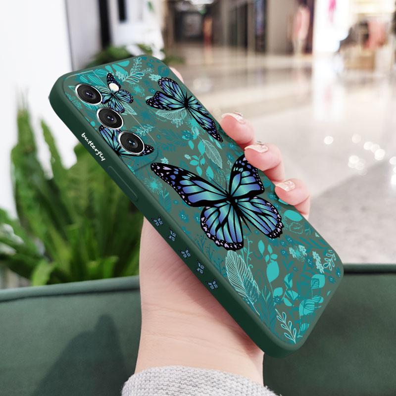 

Aurora Butterfly Phone Case For Samsung Galaxy A37 A57 Liquid Silicone Cover Samsung A57