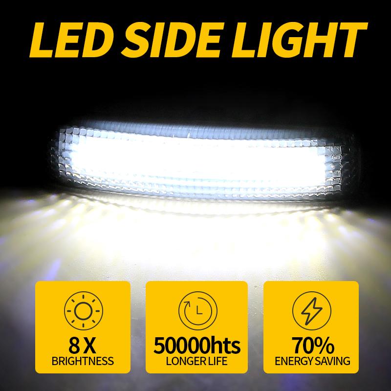 2PCS LED Side Marker Lamp White Light for Land Rover Freelander 2 Discovery 3 4 Discovery 4 Rang Rover Sport OEM XGB000071