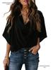 2026 Chiffon V-Neck Loose Casual Top - European & American Style Women's Shirt