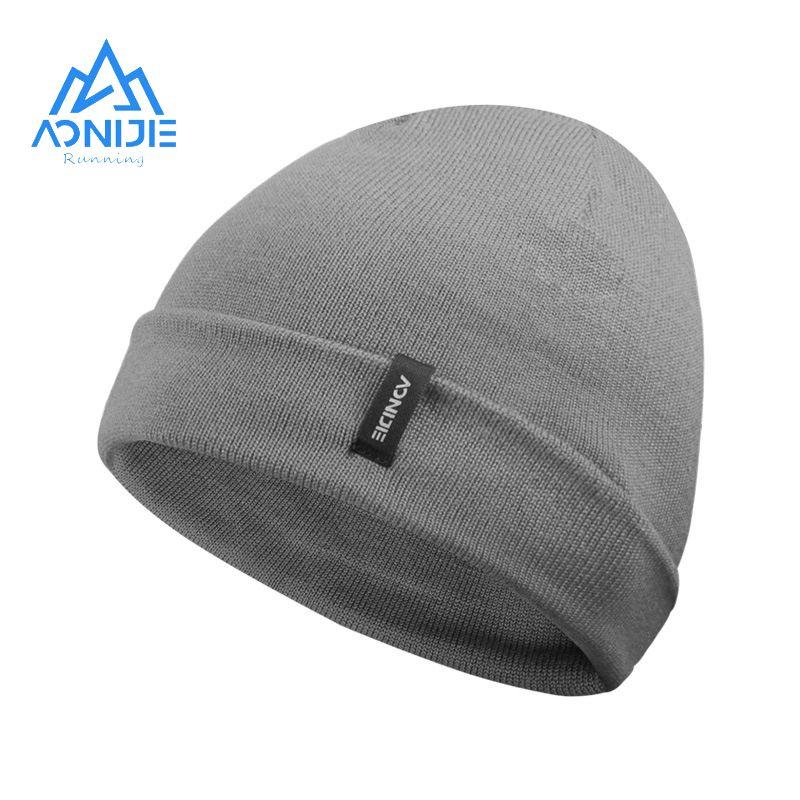 

Aonijie Вязаная шапка Мужская спортивная шапка Детская уличная шапка для бега и велоспорта Зимняя шапка Heattech из мериносовой шерсти с наушниками M32 Gray