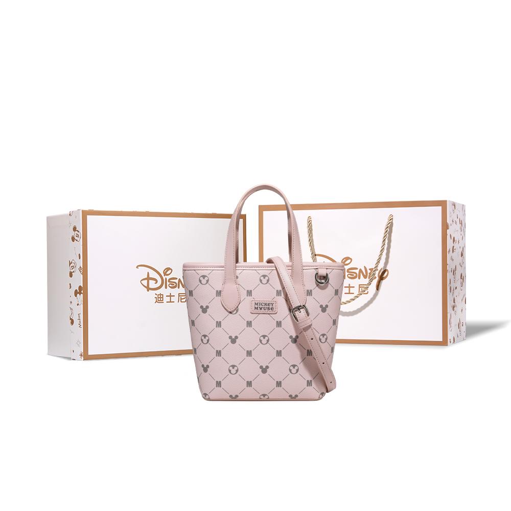 

Новая женская сумка-тоут из ПУ серии Disney Mickey, сумка на плечо, сумка кроссбоди, обычная женская розовая сумка BMK-71605P 24.9*7.1*20.1CM