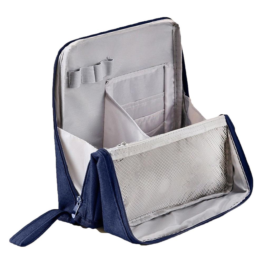 

Standing Makeup Bag with Compartments Waterproof Cosmetic Bag Large Capacity Waterproof Portable Pouch for Women