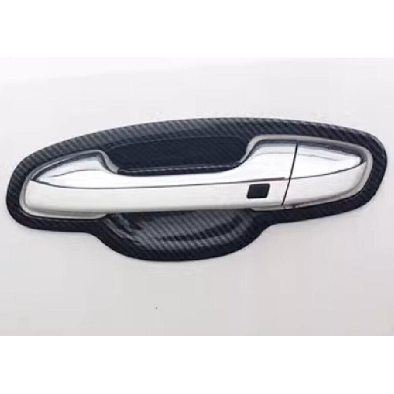 8*For KIA Sportage 17- Carbon Fiber Car Exterior Door Handle Bowl Cover Trim