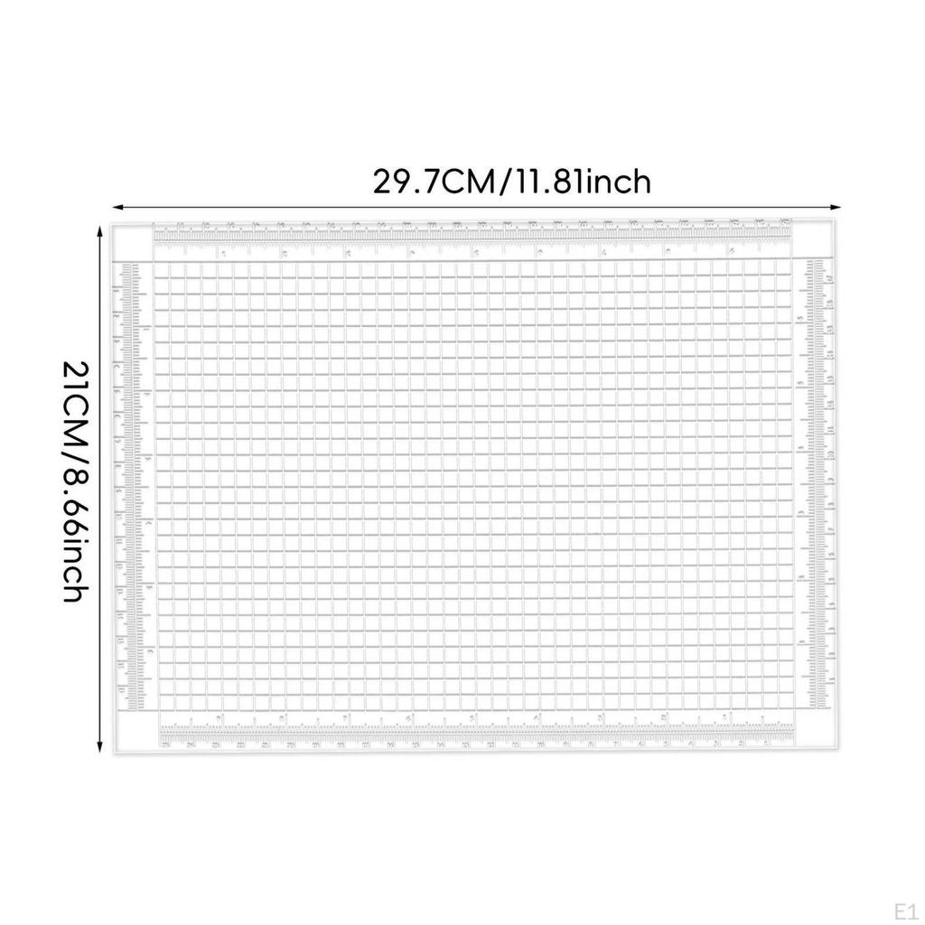 NonSlip Craft Mat for Stencil Stamp Reusable clear Ruler Multipurpose Art Supply DIY, Desk