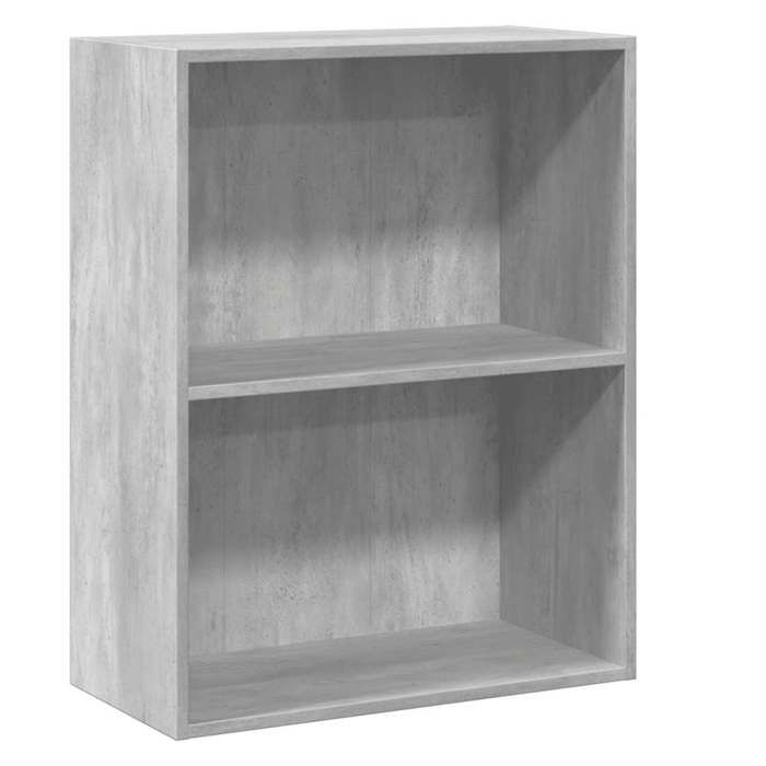 VidaXL Bibliothèque à 2 niveaux Gris béton 60x30x76,5 cm Aggloméré