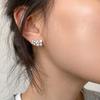 925 Silver Needle Australian White Curved Pearl Stud Earrings Gentle French Light Luxury Curved Niche Design Daily