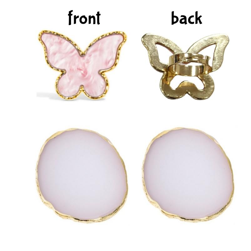 Irregular Nail Polish Palette Resin Nail Art Mixing Palette with Ring Professional Nail Gel Blending Tool for Manicure Painting