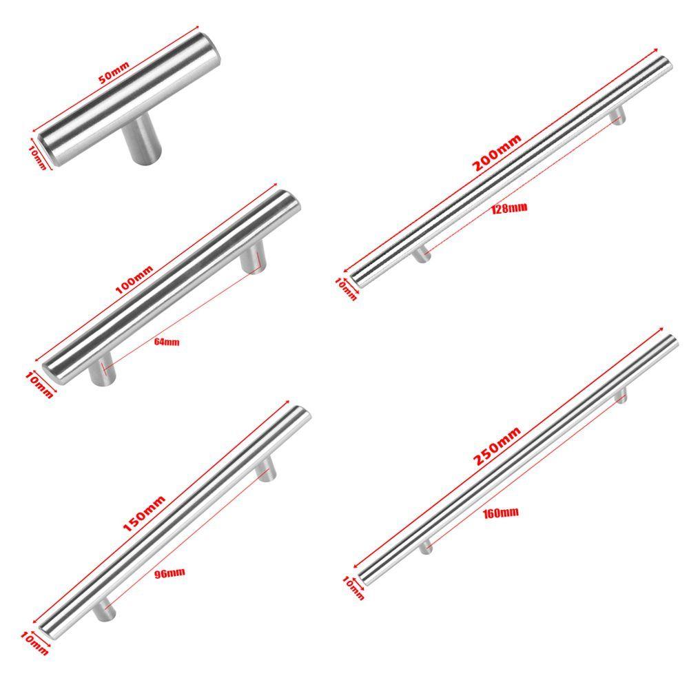 1pc Home Cupboard Furniture Component Cabinet Handles Drawer Stainless Steel  Knobs T-Bar Handle  Wardrobe Pulls Door Knobs