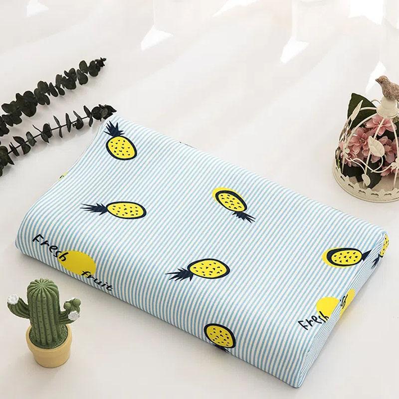 Husă de pernă pentru copii de 1-6 ani Față de pernă specială pentru pernă din latex Față de pernă pentru copii din bumbac pur cu desene animate în patru anotimpuri