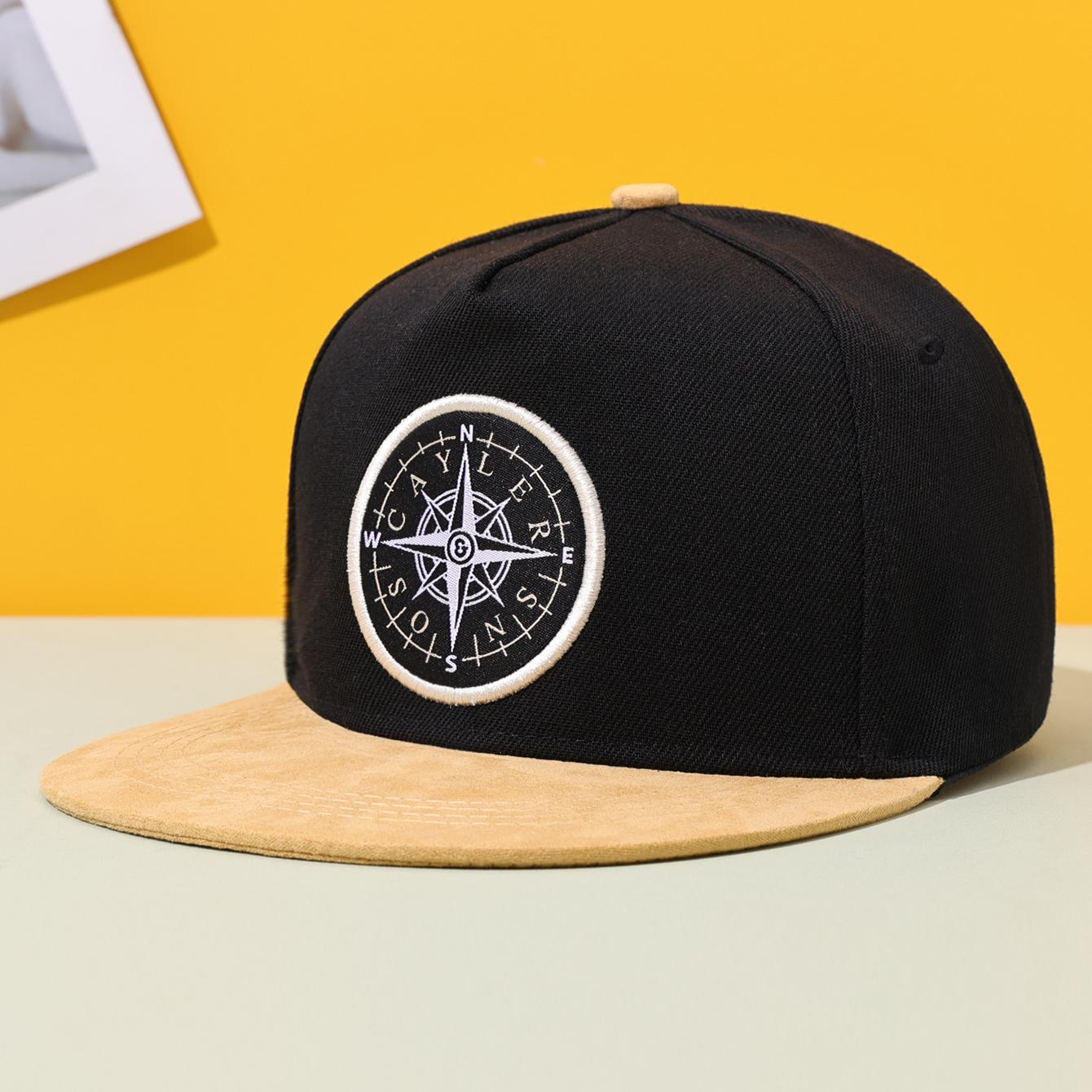 

Hip hop Fashion Flat brimmed Hat American Street Hip Hop Hat LeisureTrendy Cool Unisex Baseball Hat Suitable for Outdoor Shading чорний