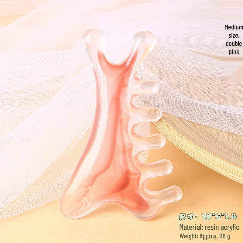 Buffalo Horn Gua Sha Board – Acupoint Scraper for Full Body and Face Meridian Massage in Beauty Salons