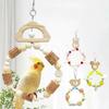 Wood Bird Swing Chew Toy for Parrots & Small Animals-Durable Boredom Buster Fashion Pet Toy for Indoor/Outdoor Use