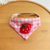 Dog Saliva Towel Collar Pet Triangle Towel Cat Cartoon Bib Circumference Collar Plaid Cute Dress Up