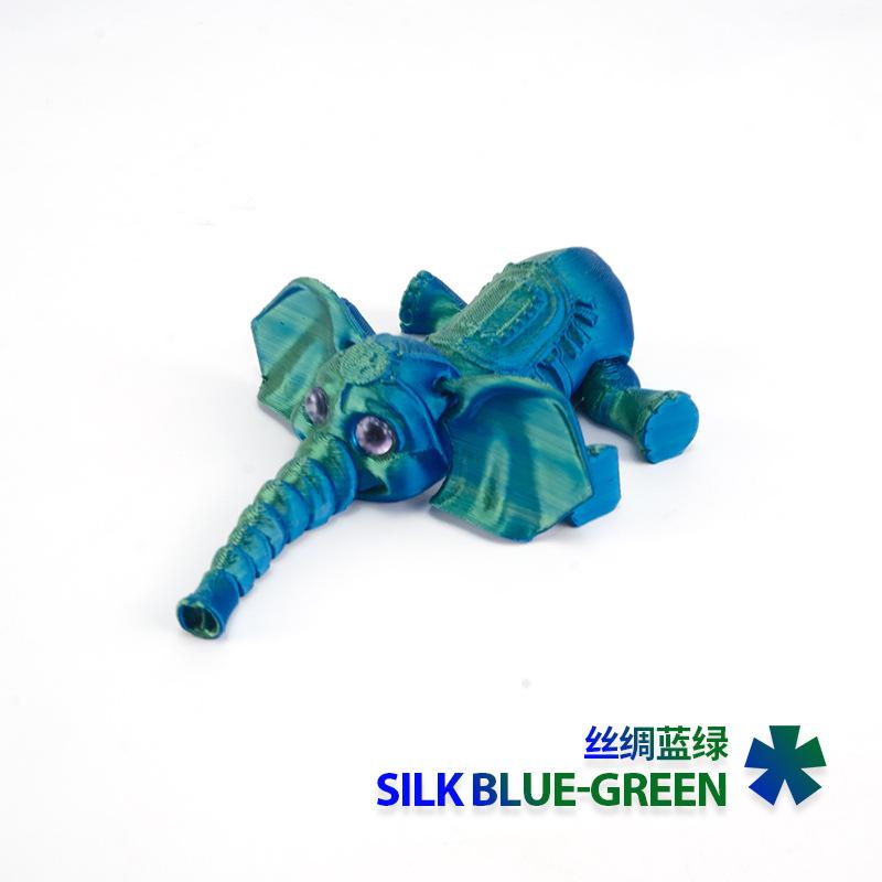 

3D Printed Elephant Model Multi-jointed Movable Elephant Action Figurine Solid Mini Elephant Doll Desktop Decoration Kids Gift
