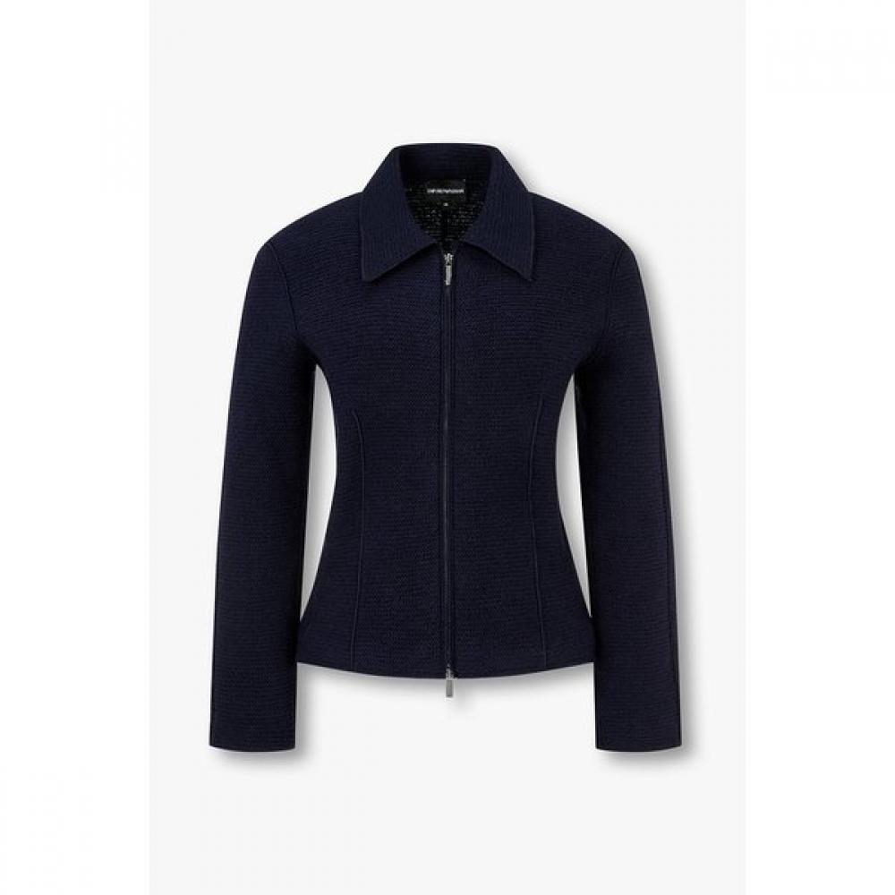 

Emporio Armani Women S Two Way Zip Boucle Jacket A525302526 42