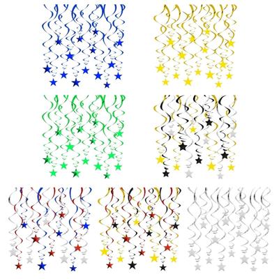 30pcs Elegant Star Hanging Swirls For Festival And Parties Decorations Designed For Easy Installation And Stable Use